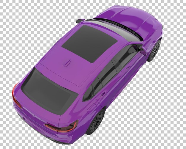 SUV sobre fondo transparente. Representación 3d - ilustración