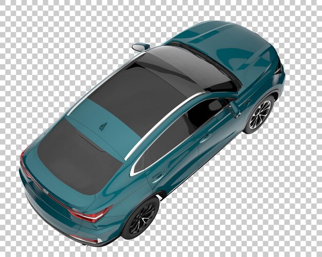 SUV sobre fondo transparente. Representación 3d - ilustración