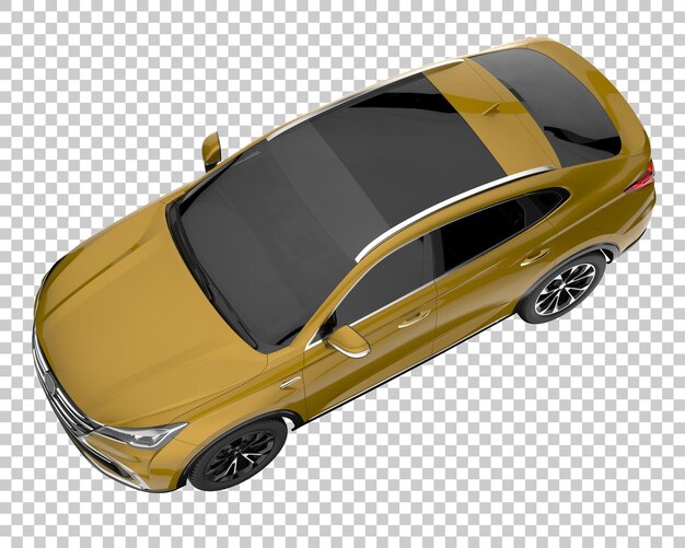 SUV sobre fondo transparente. Representación 3d - ilustración