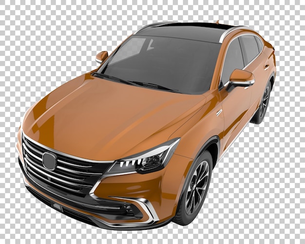 SUV sobre fondo transparente. Representación 3d - ilustración
