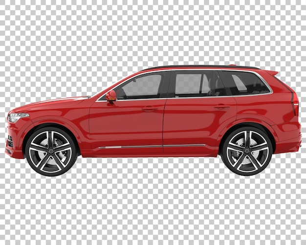 SUV sobre fondo transparente. Representación 3d - ilustración