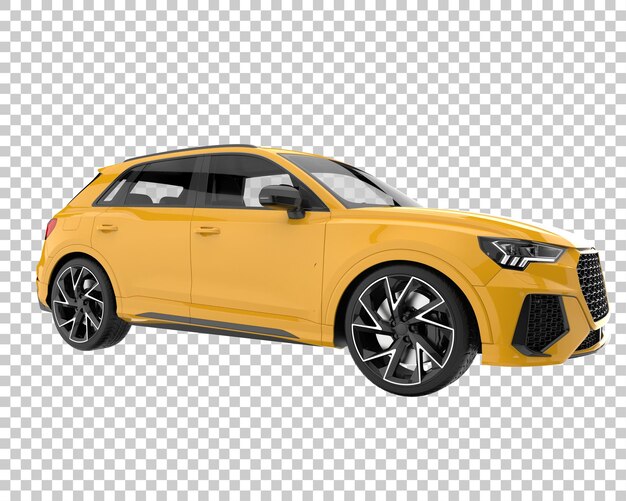 SUV sobre fondo transparente. Representación 3d - ilustración