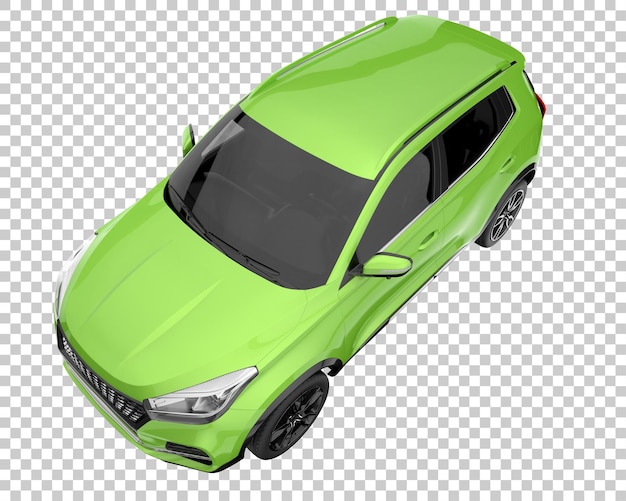 SUV sobre fondo transparente. Representación 3d - ilustración