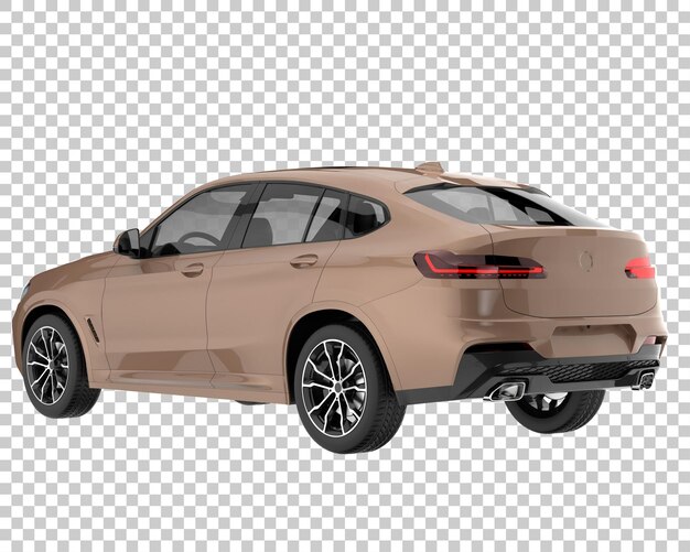 SUV sobre fondo transparente. Representación 3d - ilustración