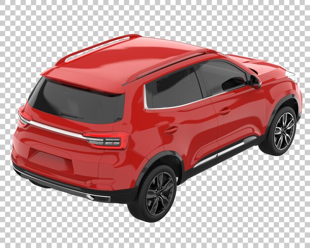SUV sobre fondo transparente. Representación 3d - ilustración