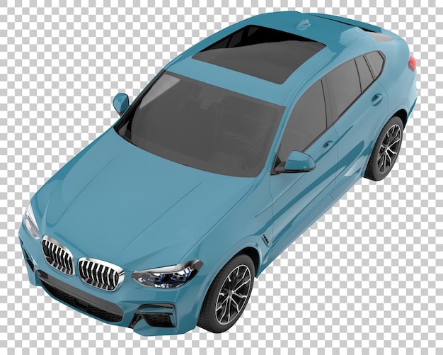 SUV sobre fondo transparente. Representación 3d - ilustración