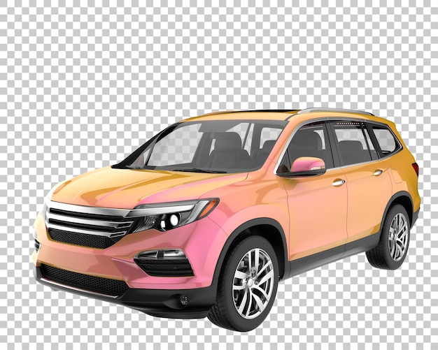 SUV sobre fondo transparente. Representación 3d - ilustración