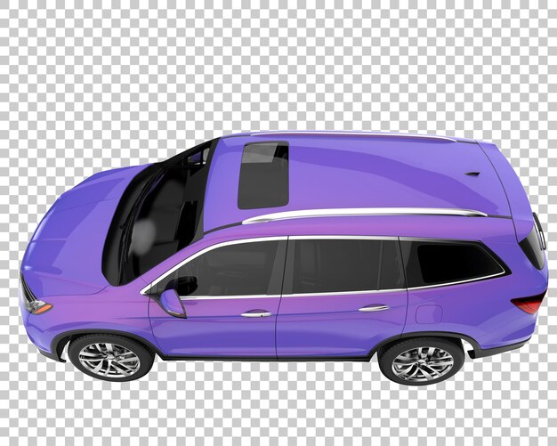 SUV sobre fondo transparente. Representación 3d - ilustración