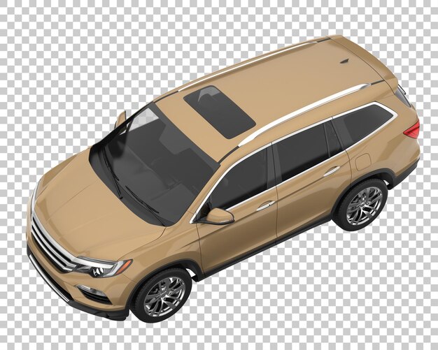 SUV sobre fondo transparente. Representación 3d - ilustración