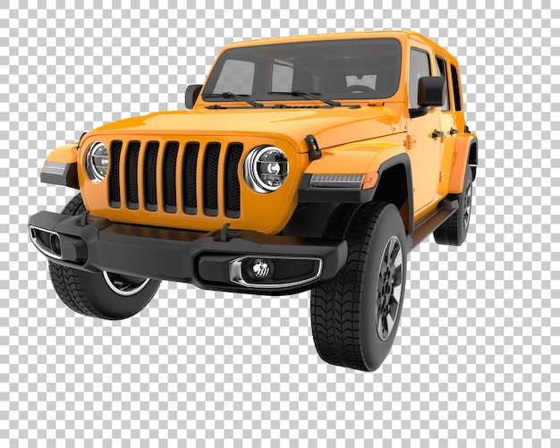 SUV sobre fondo transparente. Representación 3d - ilustración