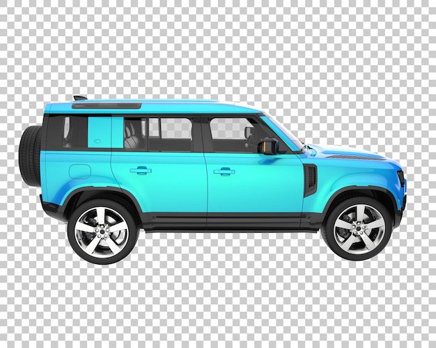 Suv sobre fondo transparente. representación 3d - ilustración