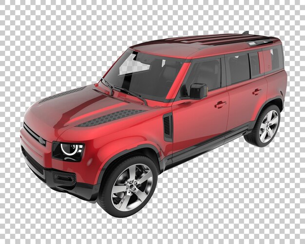 Suv sobre fondo transparente. representación 3d - ilustración