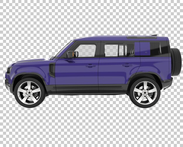 SUV sobre fondo transparente. Representación 3d - ilustración