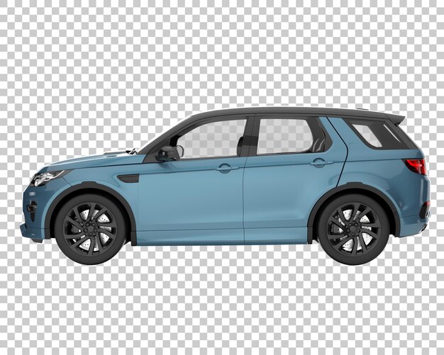SUV sobre fondo transparente. Representación 3d - ilustración