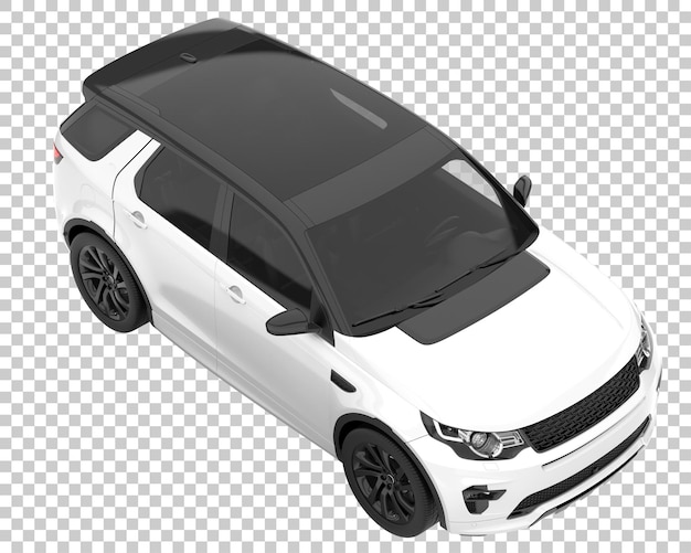 SUV sobre fondo transparente. Representación 3d - ilustración