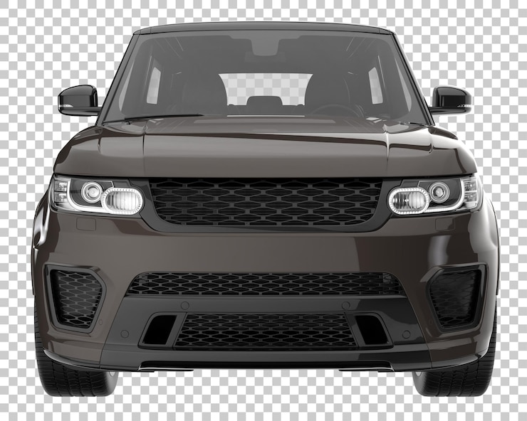 PSD suv sobre fondo transparente. representación 3d - ilustración