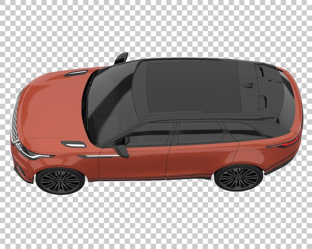 SUV sobre fondo transparente. Representación 3d - ilustración