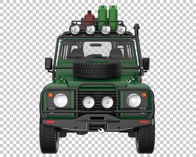 SUV sobre fondo transparente. Representación 3d - ilustración