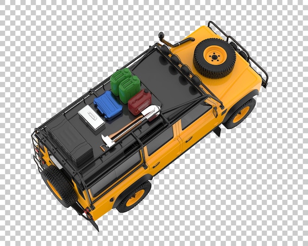 SUV sobre fondo transparente. Representación 3d - ilustración