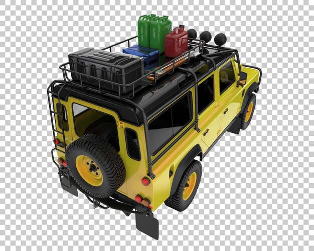 SUV sobre fondo transparente. Representación 3d - ilustración
