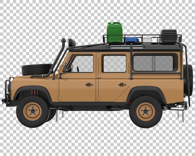 PSD suv sobre fondo transparente. representación 3d - ilustración