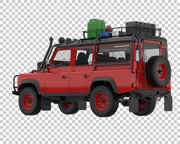 SUV sobre fondo transparente. Representación 3d - ilustración