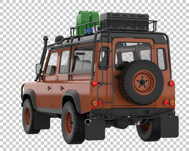 SUV sobre fondo transparente. Representación 3d - ilustración