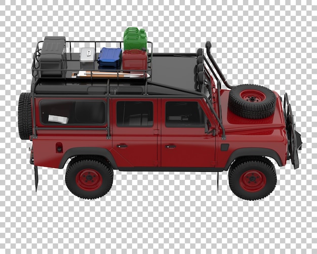 PSD suv sobre fondo transparente. representación 3d - ilustración