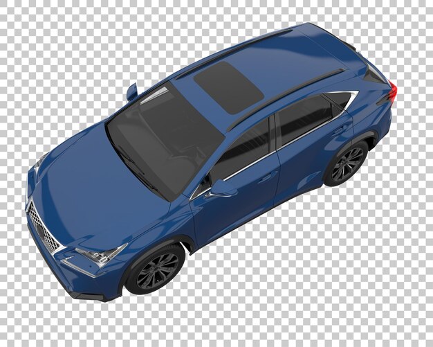 SUV sobre fondo transparente. Representación 3d - ilustración