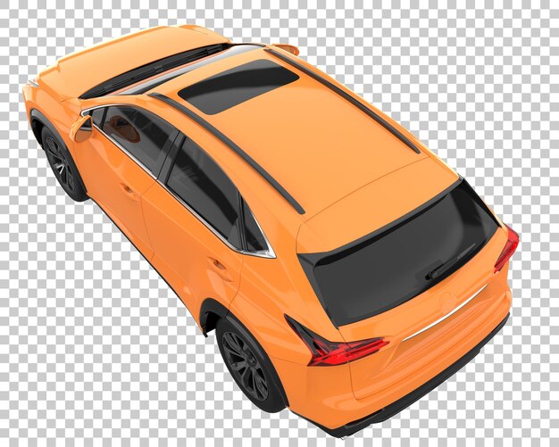 SUV sobre fondo transparente. Representación 3d - ilustración