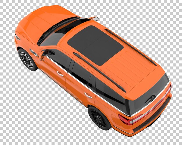SUV sobre fondo transparente. Representación 3d - ilustración