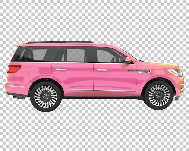 SUV sobre fondo transparente. Representación 3d - ilustración