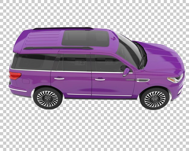 SUV sobre fondo transparente. Representación 3d - ilustración