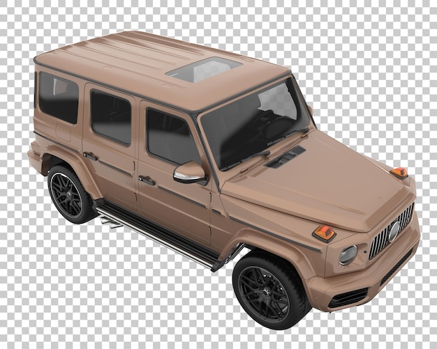 SUV sobre fondo transparente. Representación 3d - ilustración