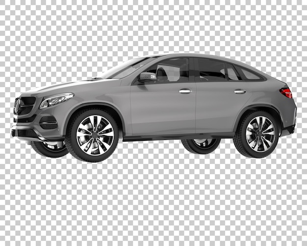 SUV sobre fondo transparente. Representación 3d - ilustración