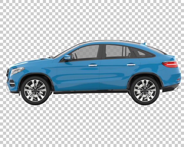 SUV sobre fondo transparente. Representación 3d - ilustración