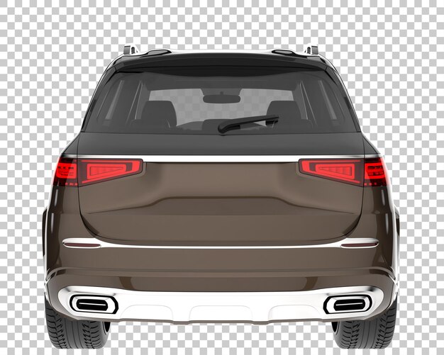 SUV sobre fondo transparente. Representación 3d - ilustración