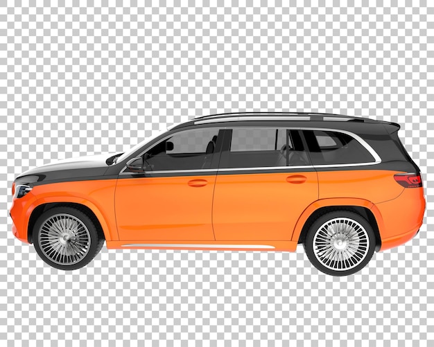SUV sobre fondo transparente. Representación 3d - ilustración