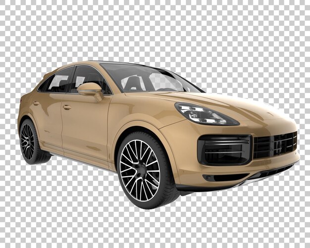 SUV sobre fondo transparente. Representación 3d - ilustración