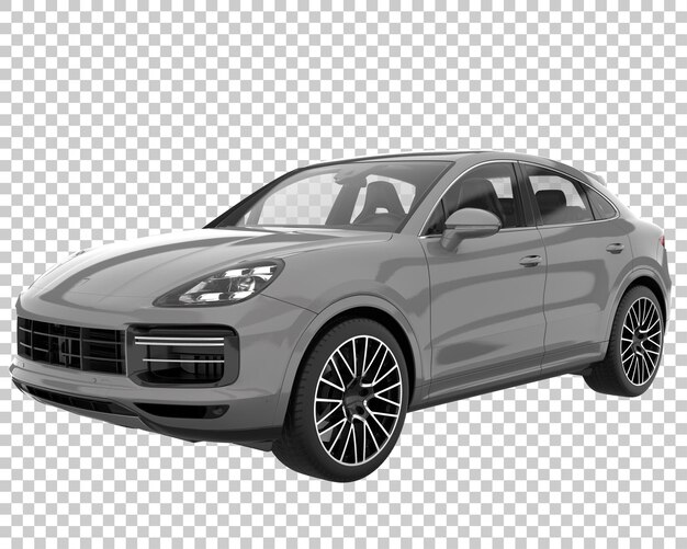 SUV sobre fondo transparente. Representación 3d - ilustración