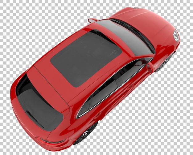 SUV sobre fondo transparente. Representación 3d - ilustración