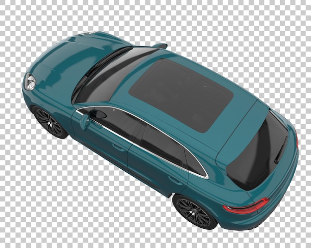 SUV sobre fondo transparente. Representación 3d - ilustración