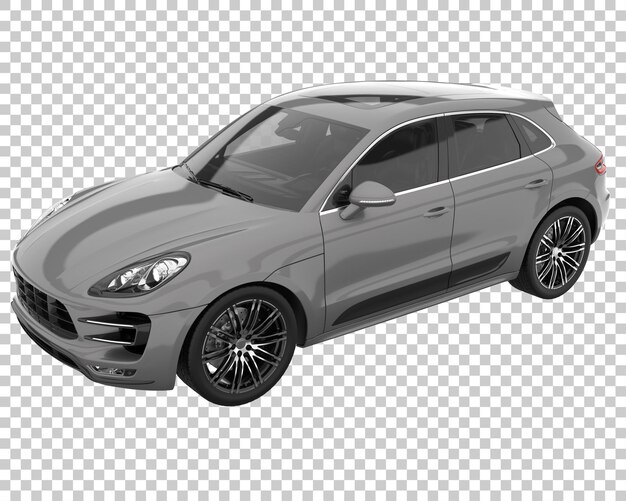 SUV sobre fondo transparente. Representación 3d - ilustración