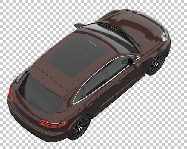 SUV sobre fondo transparente. Representación 3d - ilustración