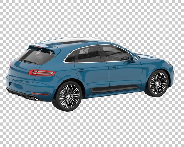 SUV sobre fondo transparente. Representación 3d - ilustración