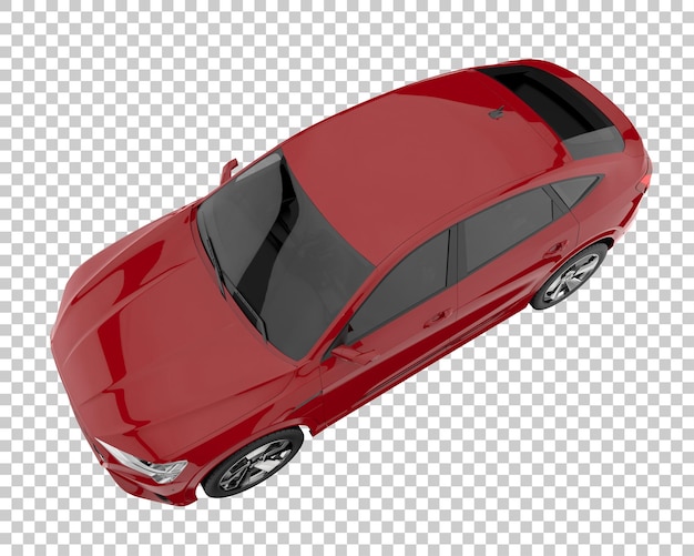 SUV sobre fondo transparente. Representación 3d - ilustración