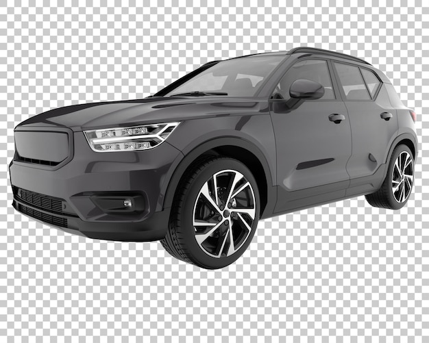 SUV sobre fondo transparente. Representación 3d - ilustración