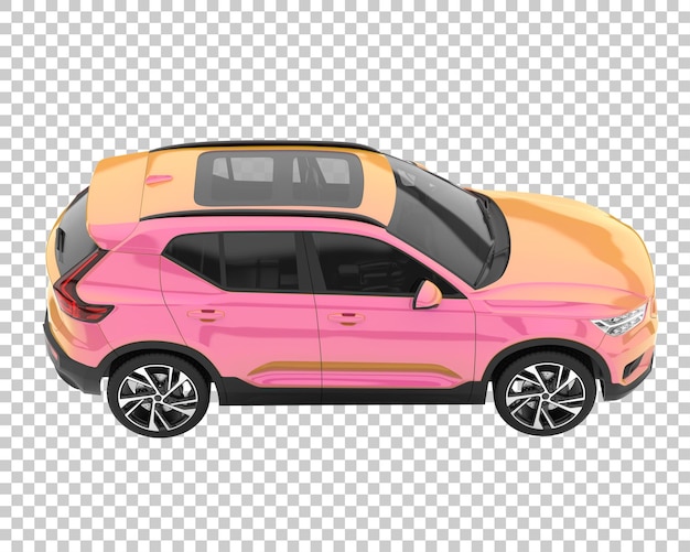 SUV sobre fondo transparente. Representación 3d - ilustración