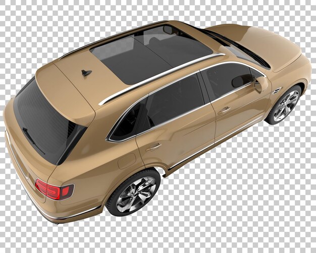 SUV sobre fondo transparente. Representación 3d - ilustración