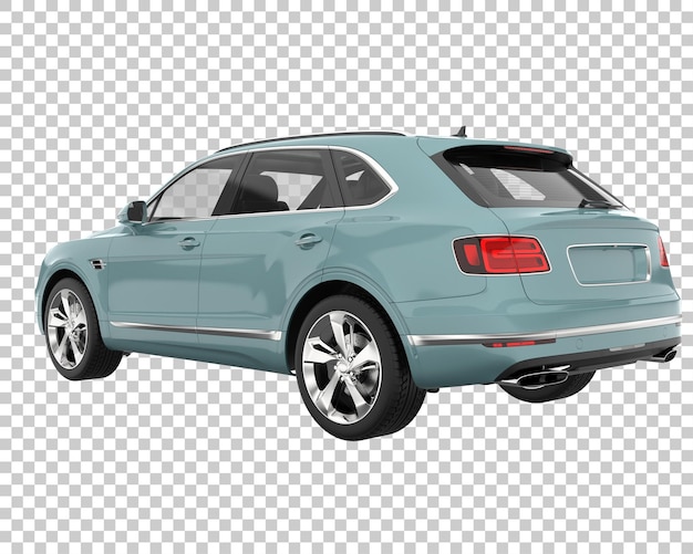 SUV sobre fondo transparente. Representación 3d - ilustración